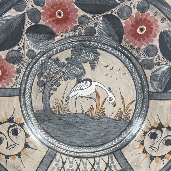 Vtg Mexican 1960-80s Melchar Hanging Charger Plate Tonala Folk Art Pottery 10 in - Picture 2 of 4